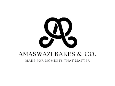 Black White Minimalist Simple Monogram Typography Logo (5).png - Amaswazi Bakes & Co. image